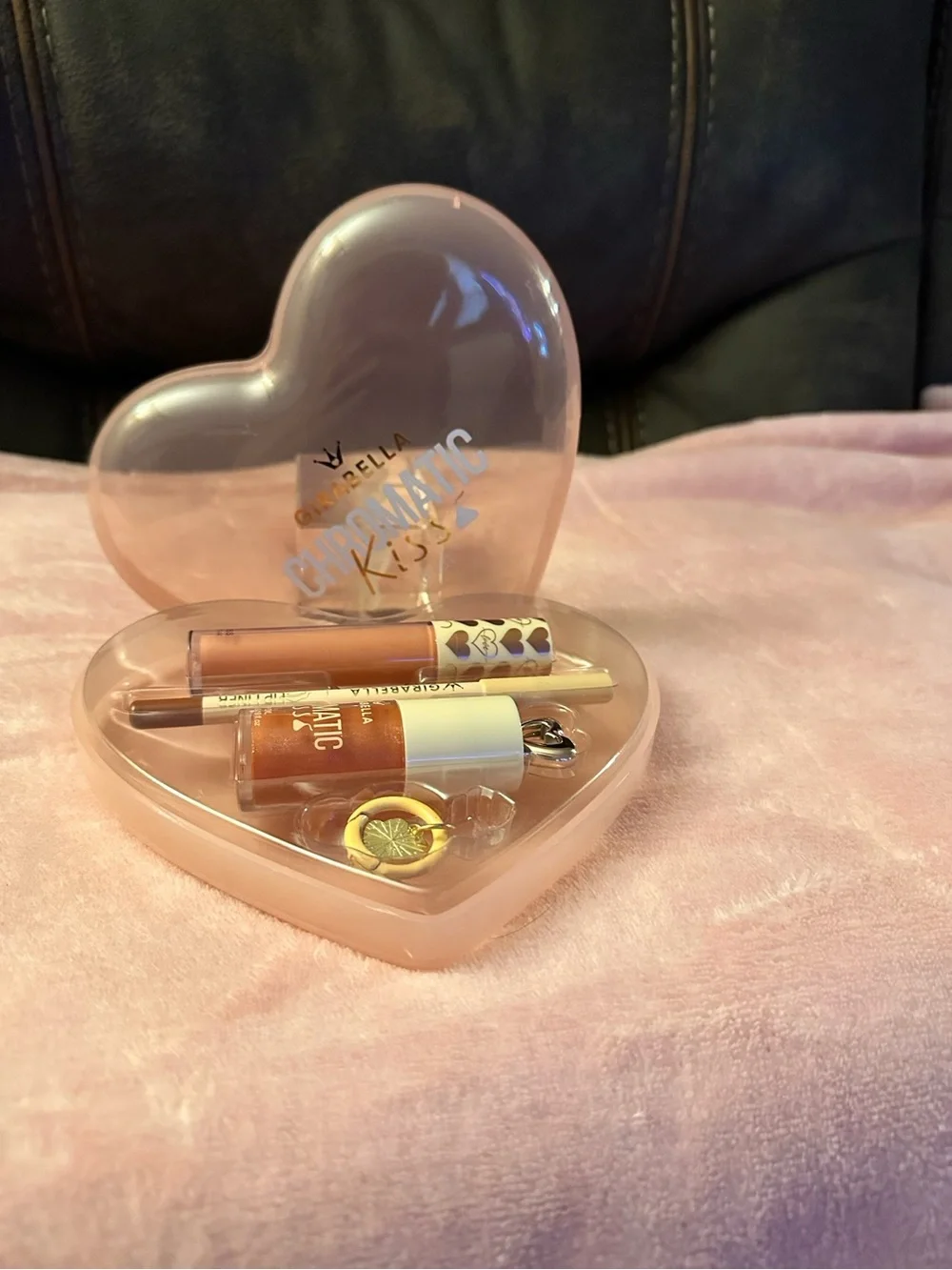 Abella Pink Heart Lip & Cheek Tint Set - Soft Pink